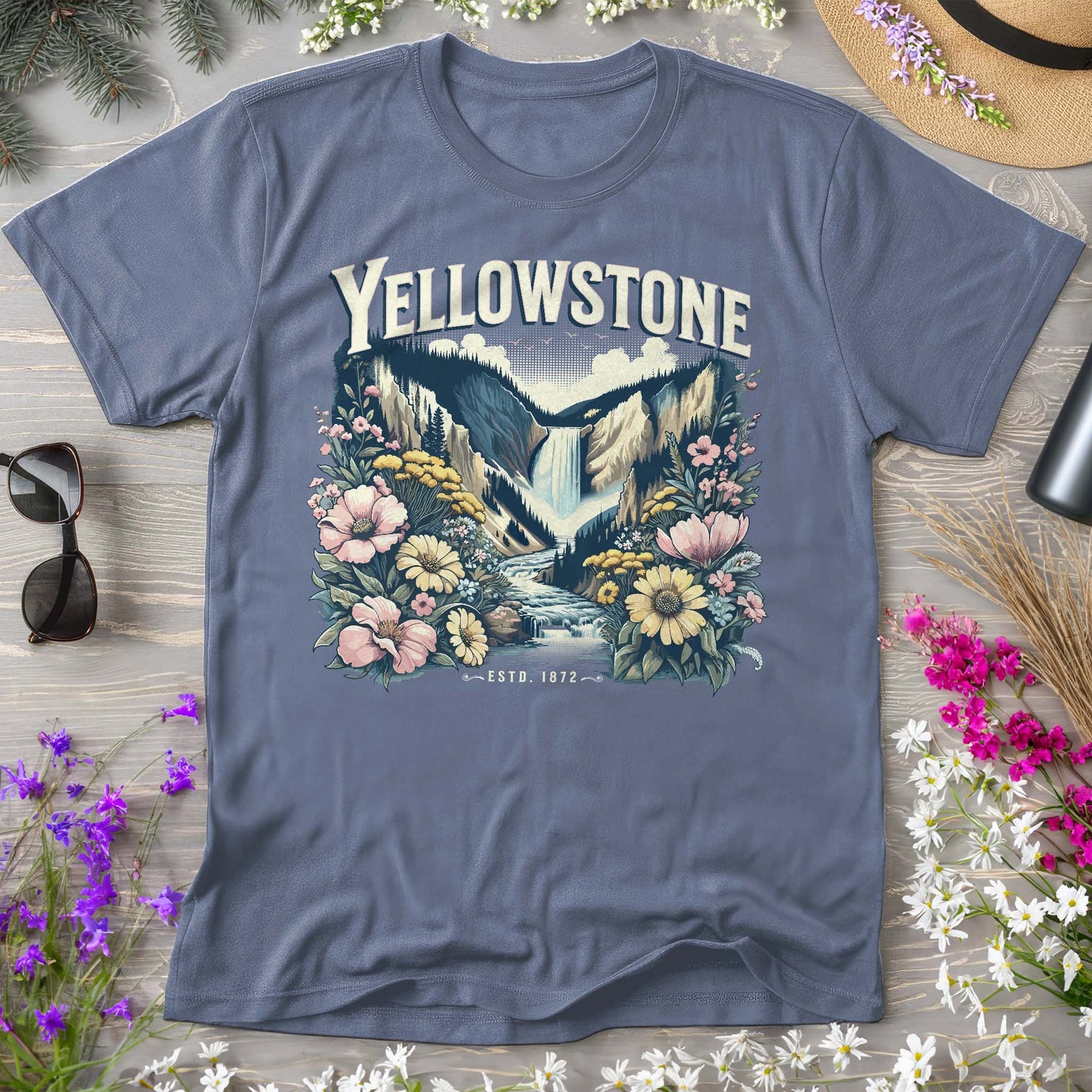 Yellowstone National Park "Wildflower" Comfort Colors T-Shirt