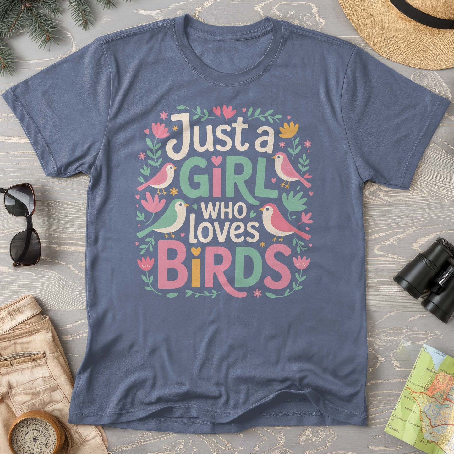 Just a Girls Who Loves Birds Comfort Colors T-Shirt