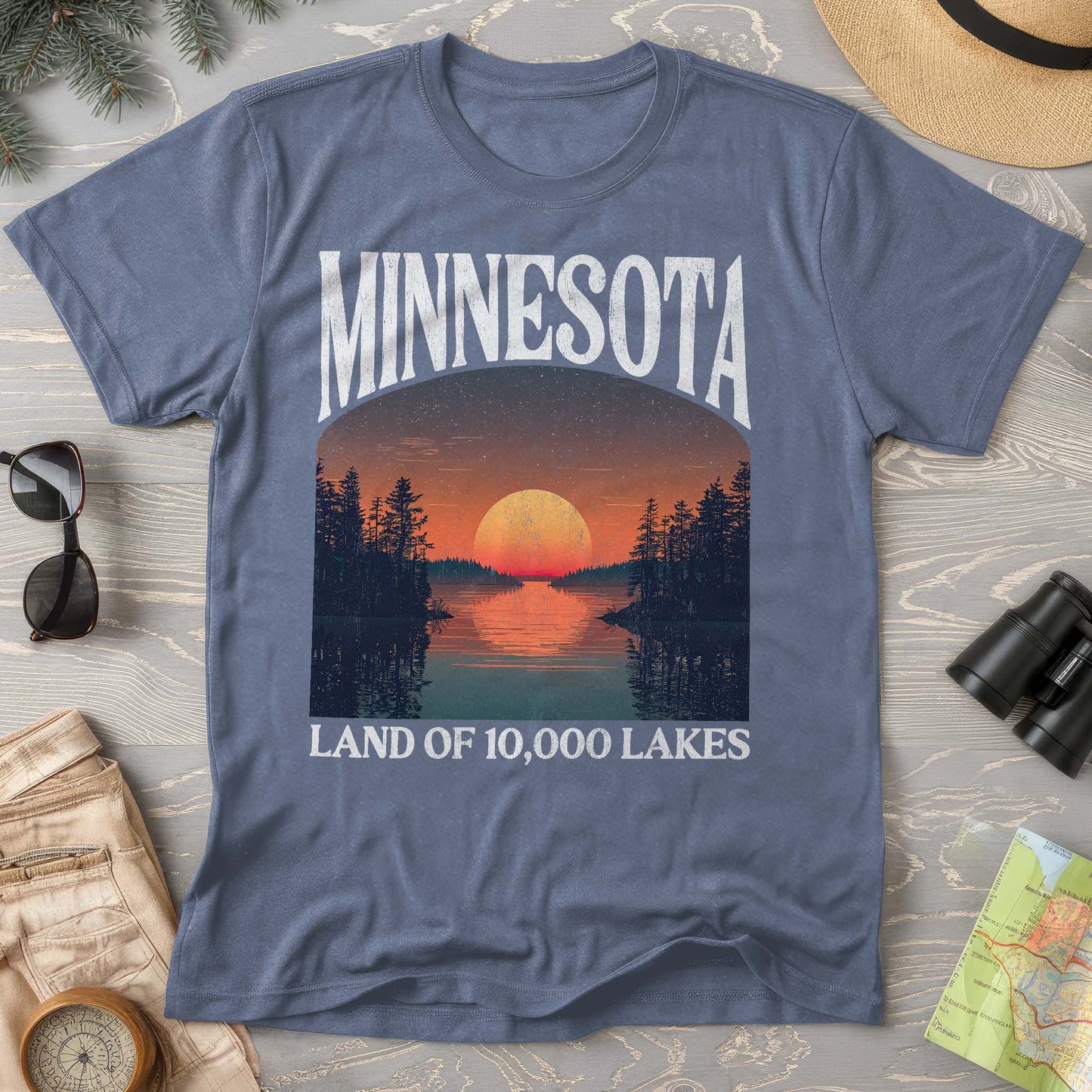 Minnesota 10000 Lakes "Big and Bold" Comfort Colors State T-Shirt