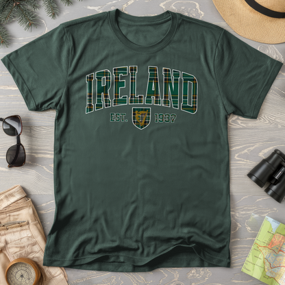 Ireland Tartan Varsity Comfort Colors T-Shirt