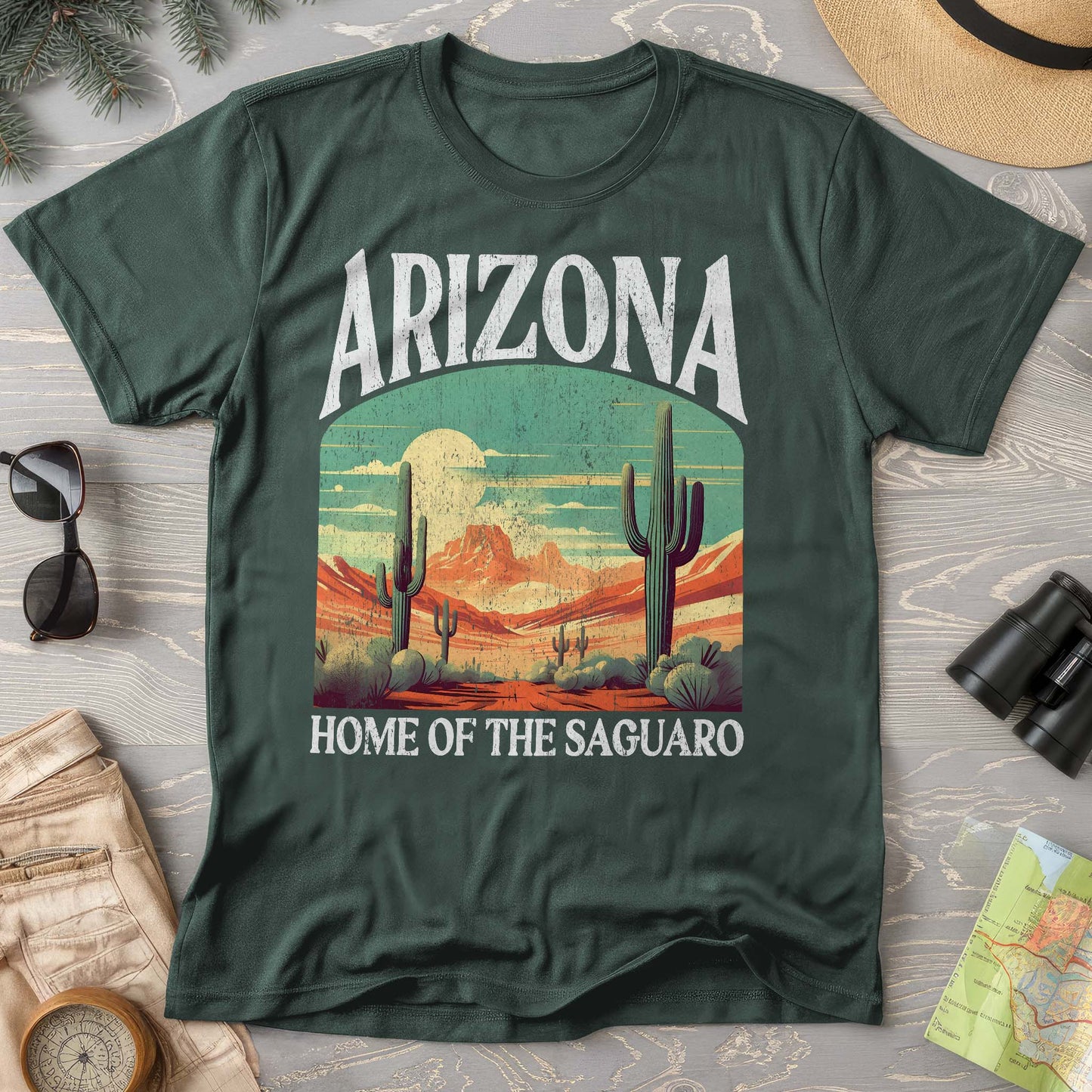Arizona Saguaro "Big and Bold" Comfort Colors State T-Shirt