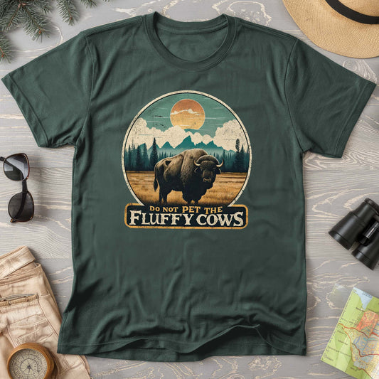 Bargain Bin Overstock! "Do Not Pet the Fluffy Cows" Buffalo T-Shirt