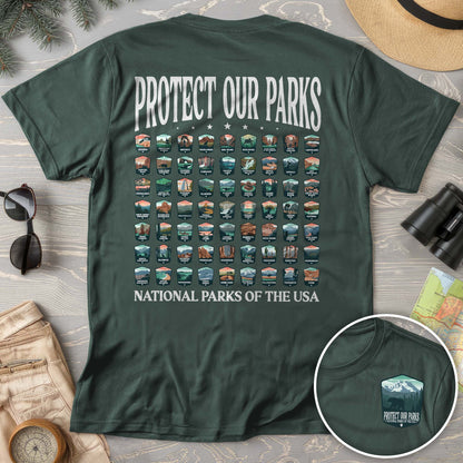 Protect our Parks Badges Back Print Comfort Colors T-Shirt