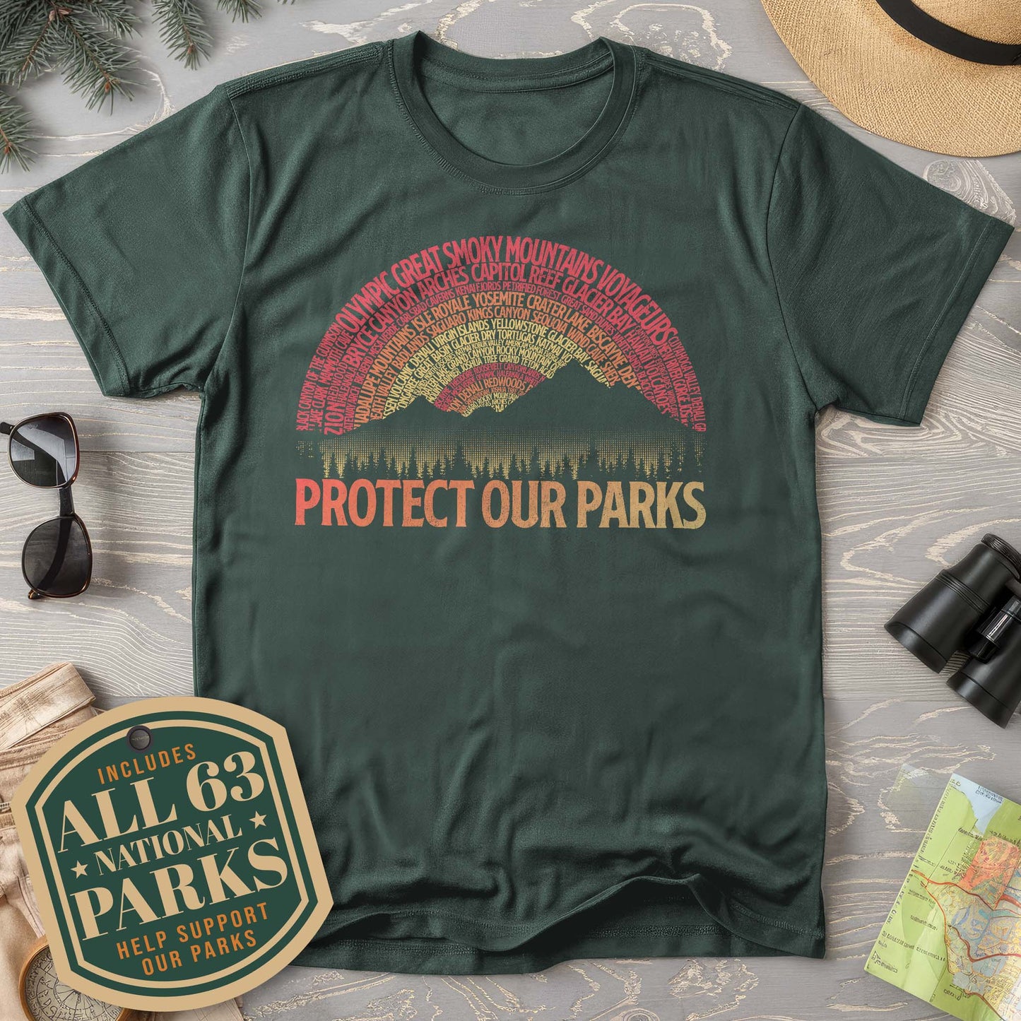 Protect Our Parks Word Art Comfort Colors T-Shirt