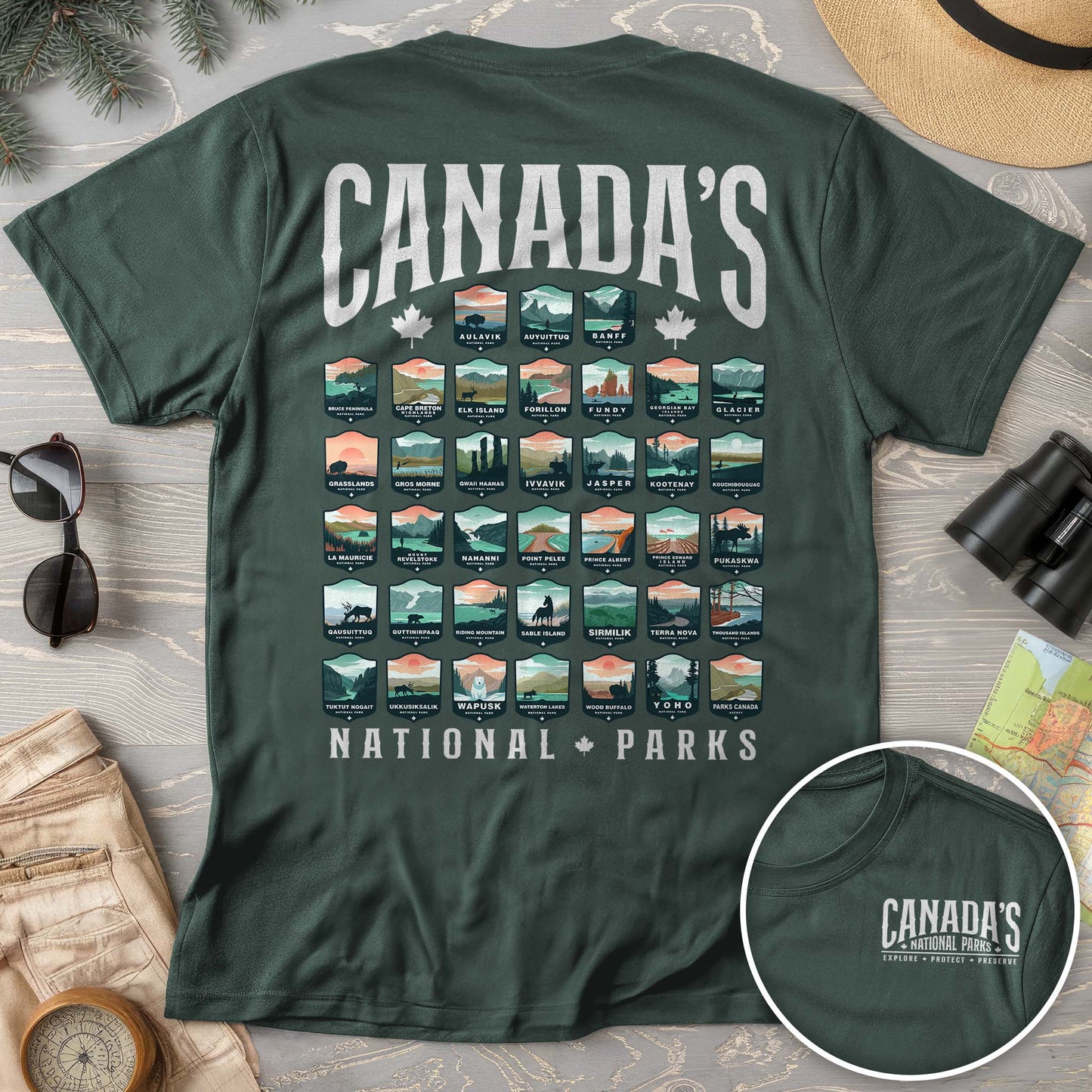 Canada's National Parks "Badges" Comfort Colors T-shirt