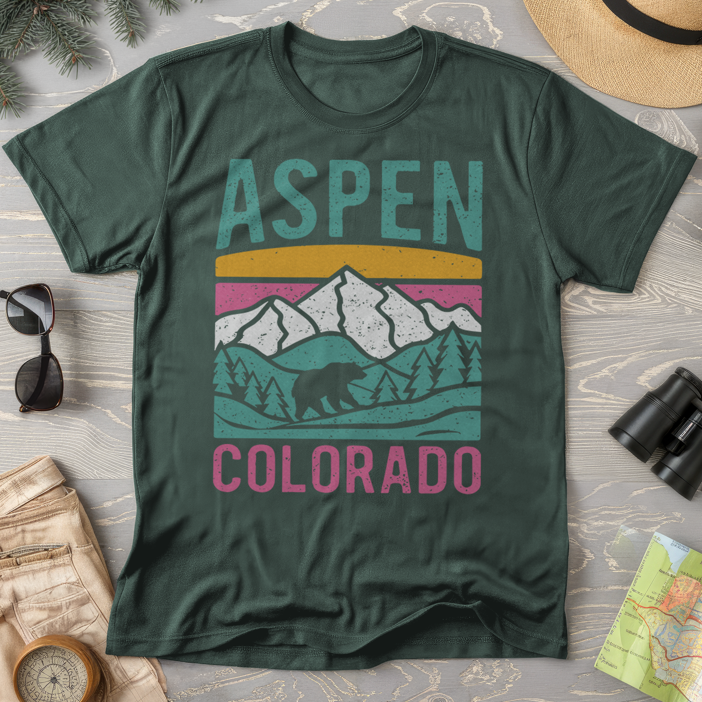 Aspen Colorado Bear Comfort Colors T-Shirt