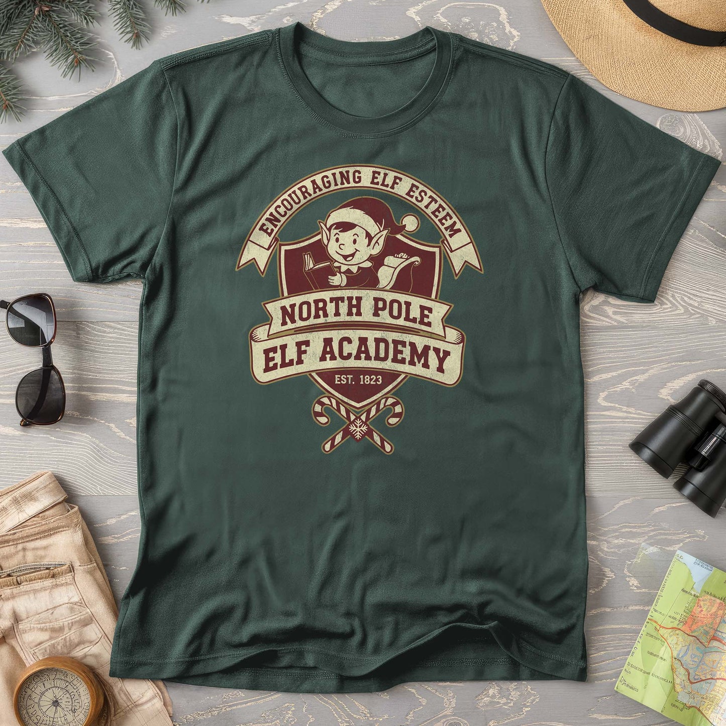 North Pole Elf Academy Comfort Colors T-Shirt