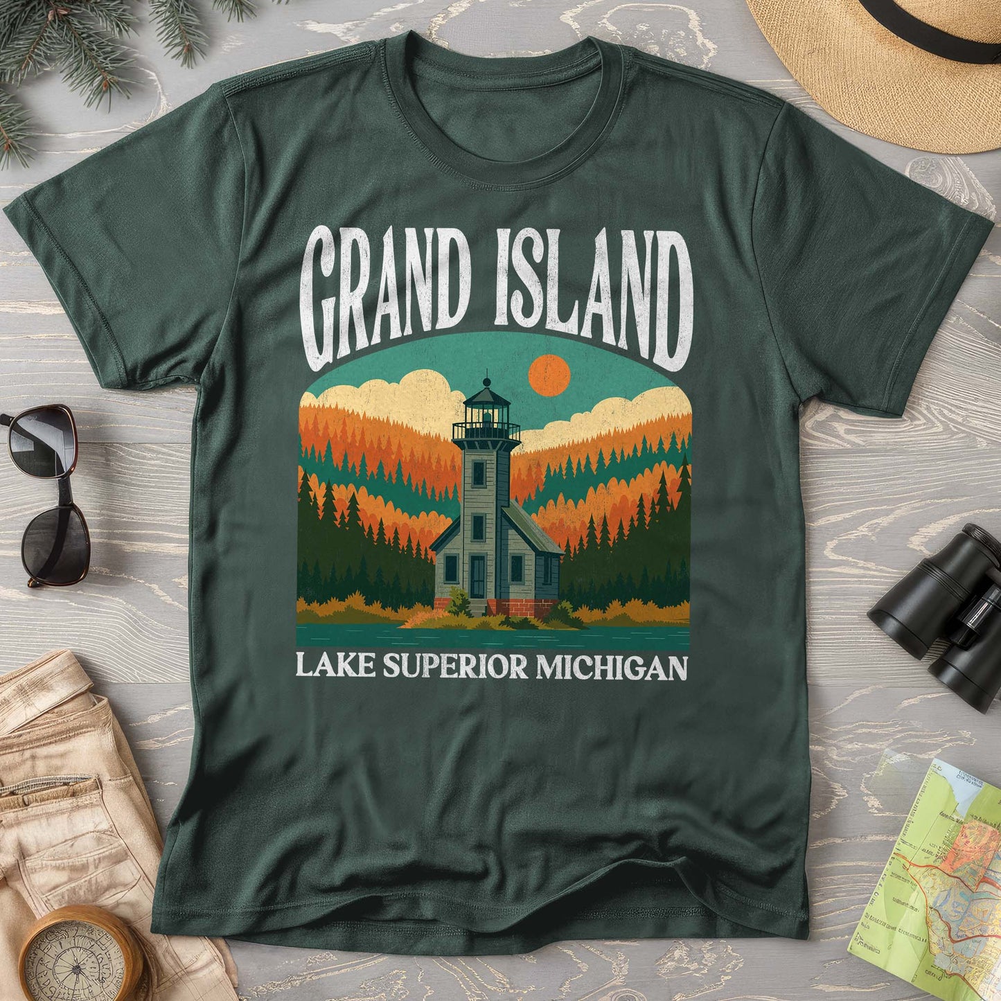 Grand Island Michigan "Big and Bold" Comfort Colors T-Shirt