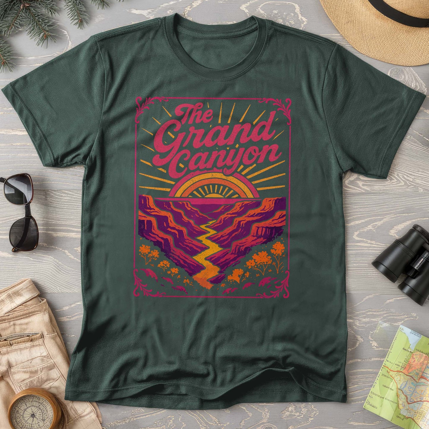 Grand Canyon Retro Neon Comfort Colors T-shirt