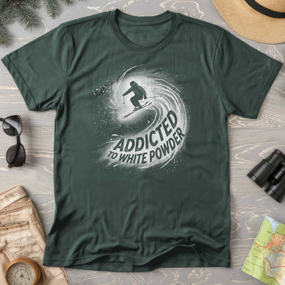 White Powder Skiing Comfort Colors T-shirt