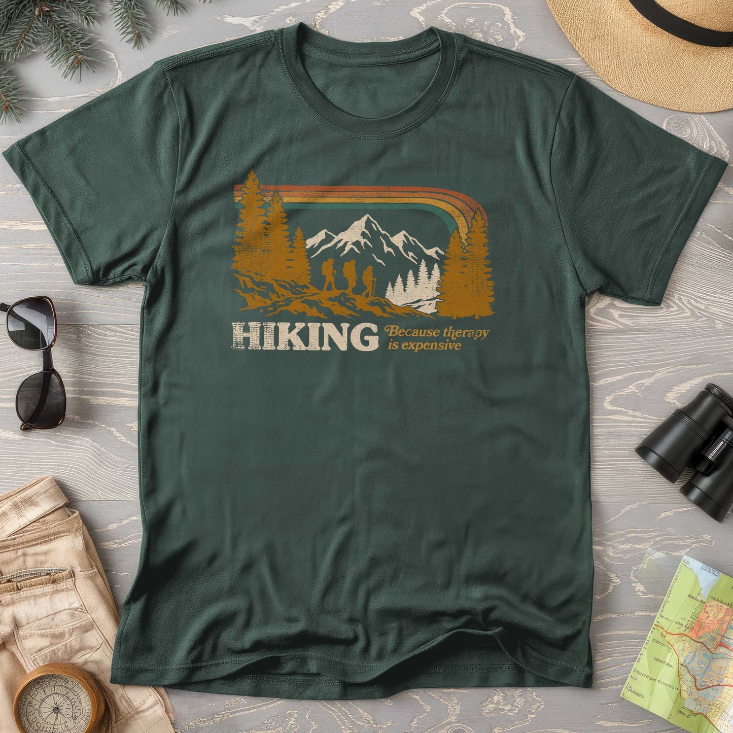 Hiking Retro Therapy T-Shirt