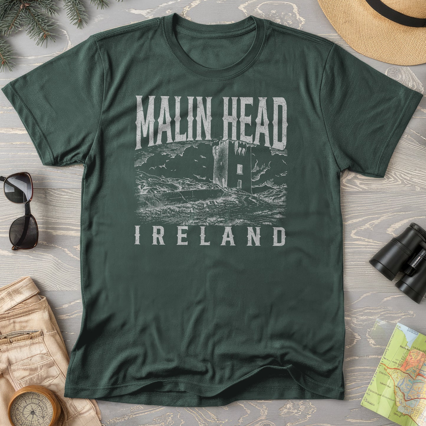 Malin Head Ireland Sketch T-Shirt