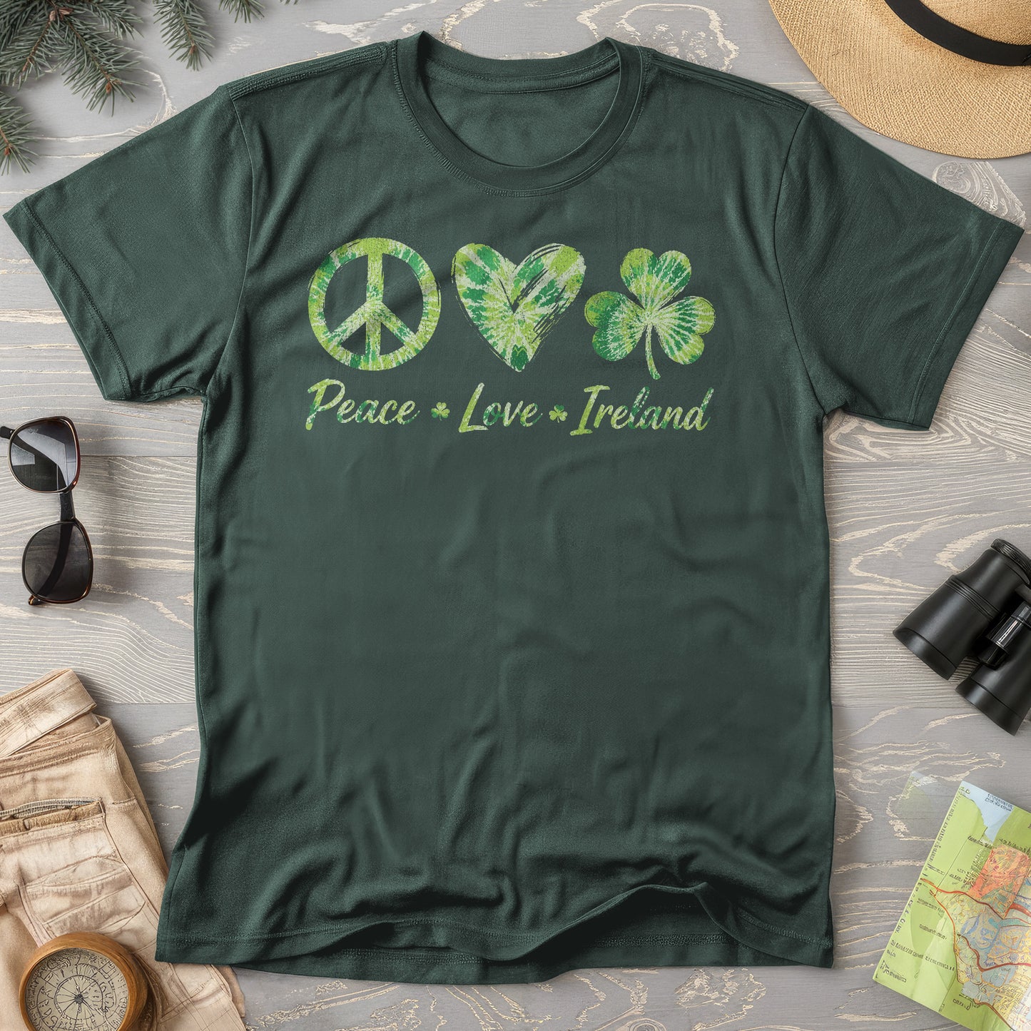Peace Love Ireland Tie-Dye T-Shirt