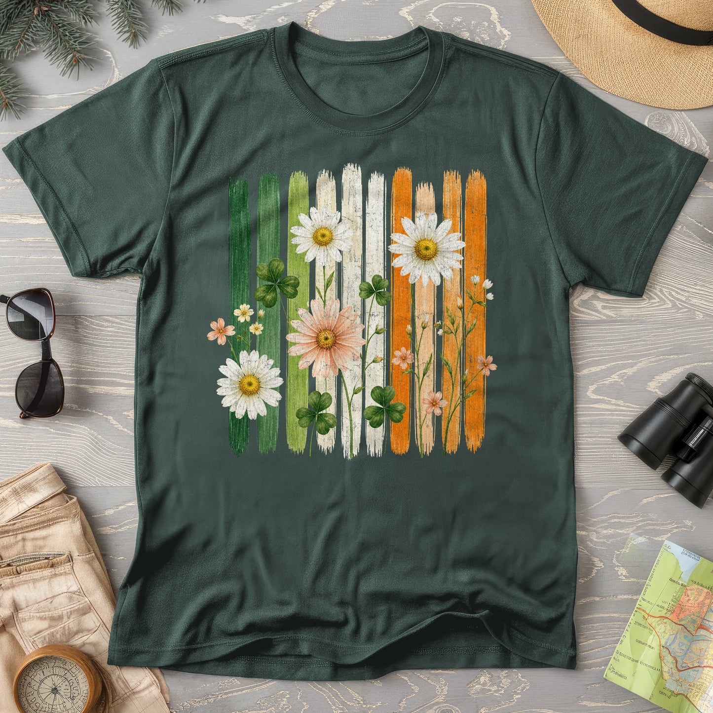 Irish Flower Stripes T-Shirt