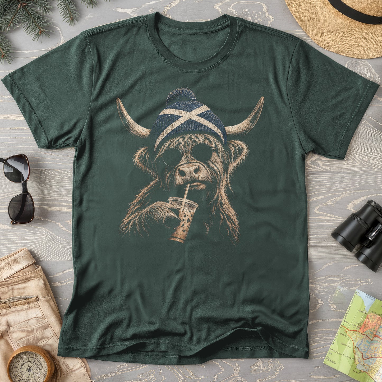 Highland Cow Beanie T-Shirt