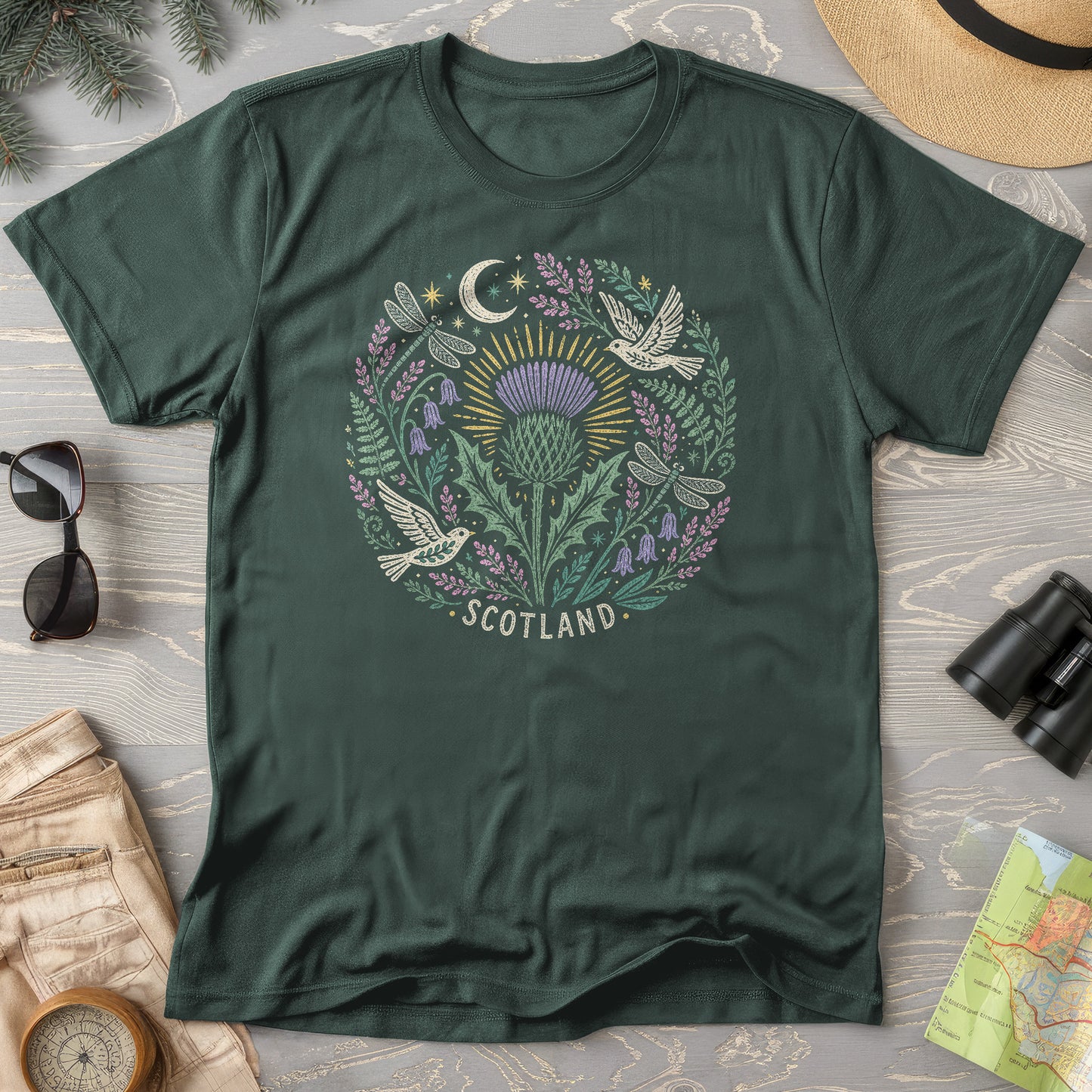 Scotland Thistle Doves T-Shirt