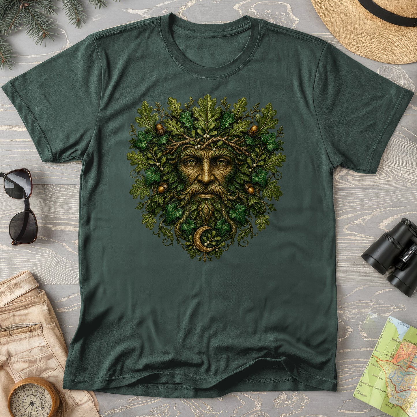 Green Man Moon T-Shirt