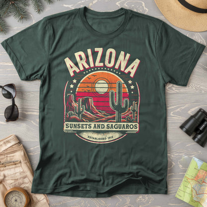 Arizona "Sunsets and Saguaros" Comfort Colors T-Shirt