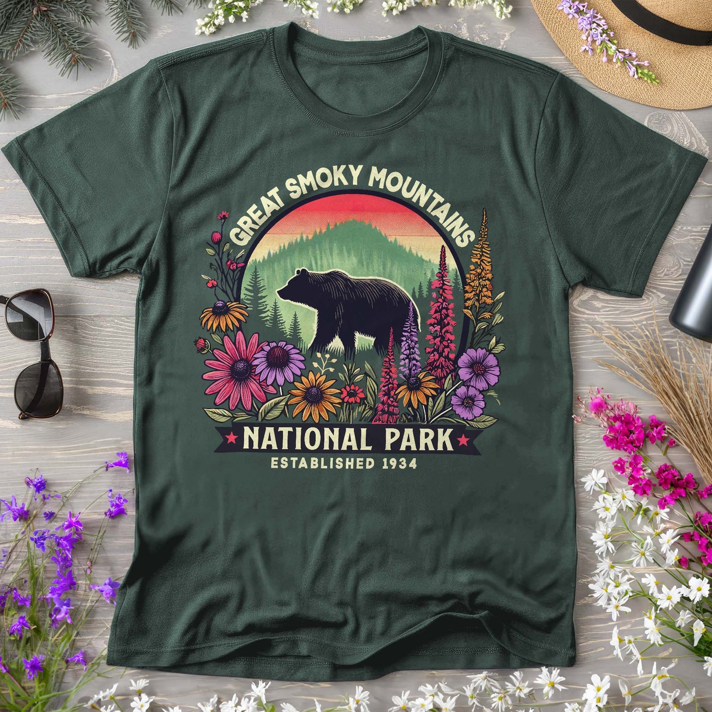 Great Smoky Mountains National Park "Wildflower" Comfort Colors T-Shirt