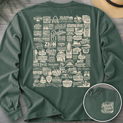 63 Vintage Parks Front/Back Print Long Sleeve Shirt