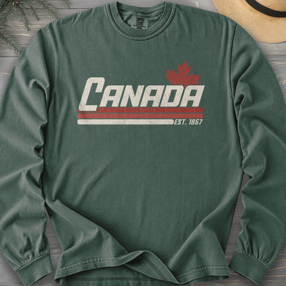 Canada Retro Stripe Long Sleeve Shirt