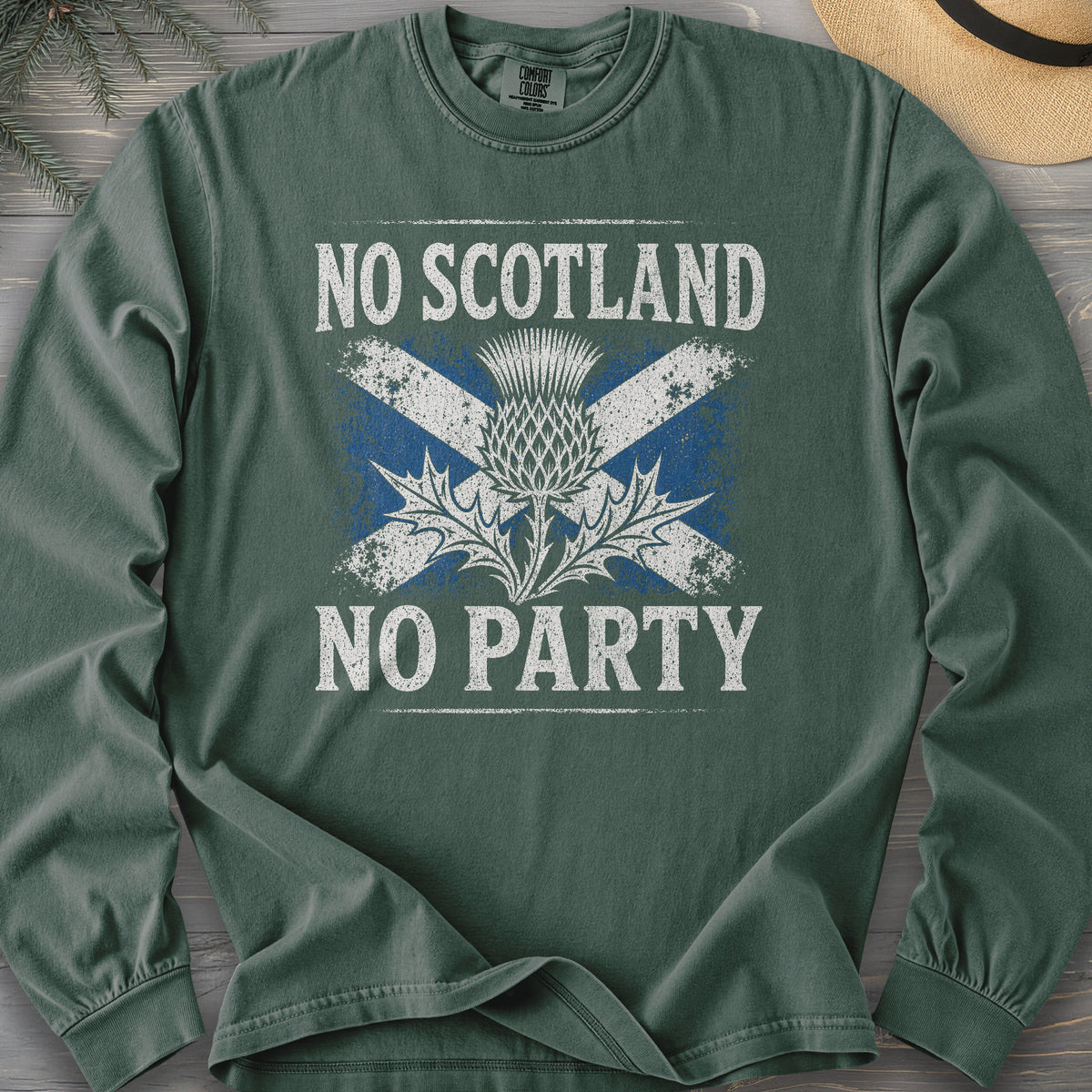 Scotland No Party Flag Long Sleeve Shirt