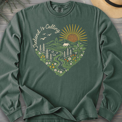 Ireland is Calling Heart Long Sleeve Shirt