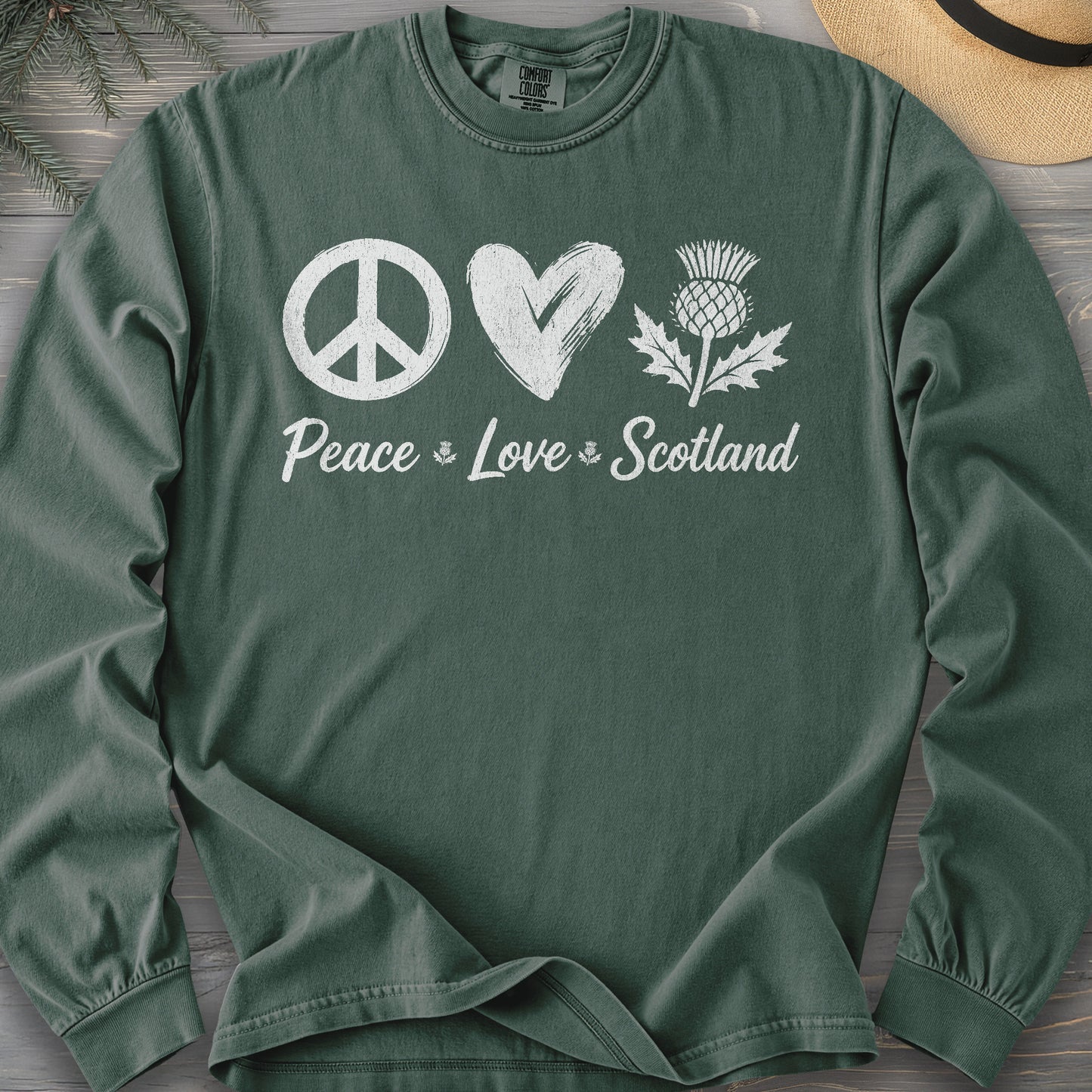 Peace Love Scotland Long Sleeve Shirt