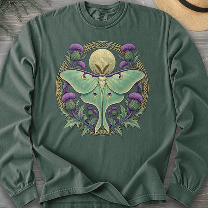 Thistle Luna Moth Long Sleeve Shirt