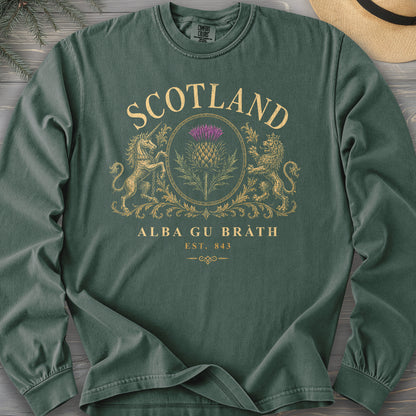 Scotland Heraldry Thistle Long Sleeve Shirt