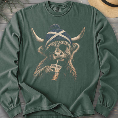 Highland Cow Beanie Long Sleeve Shirt