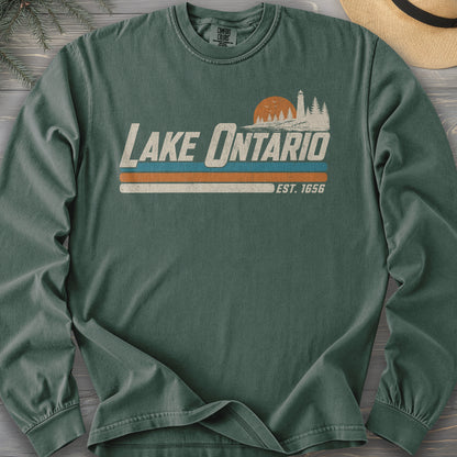 Lake Ontario Retro Stripe Long Sleeve Shirt