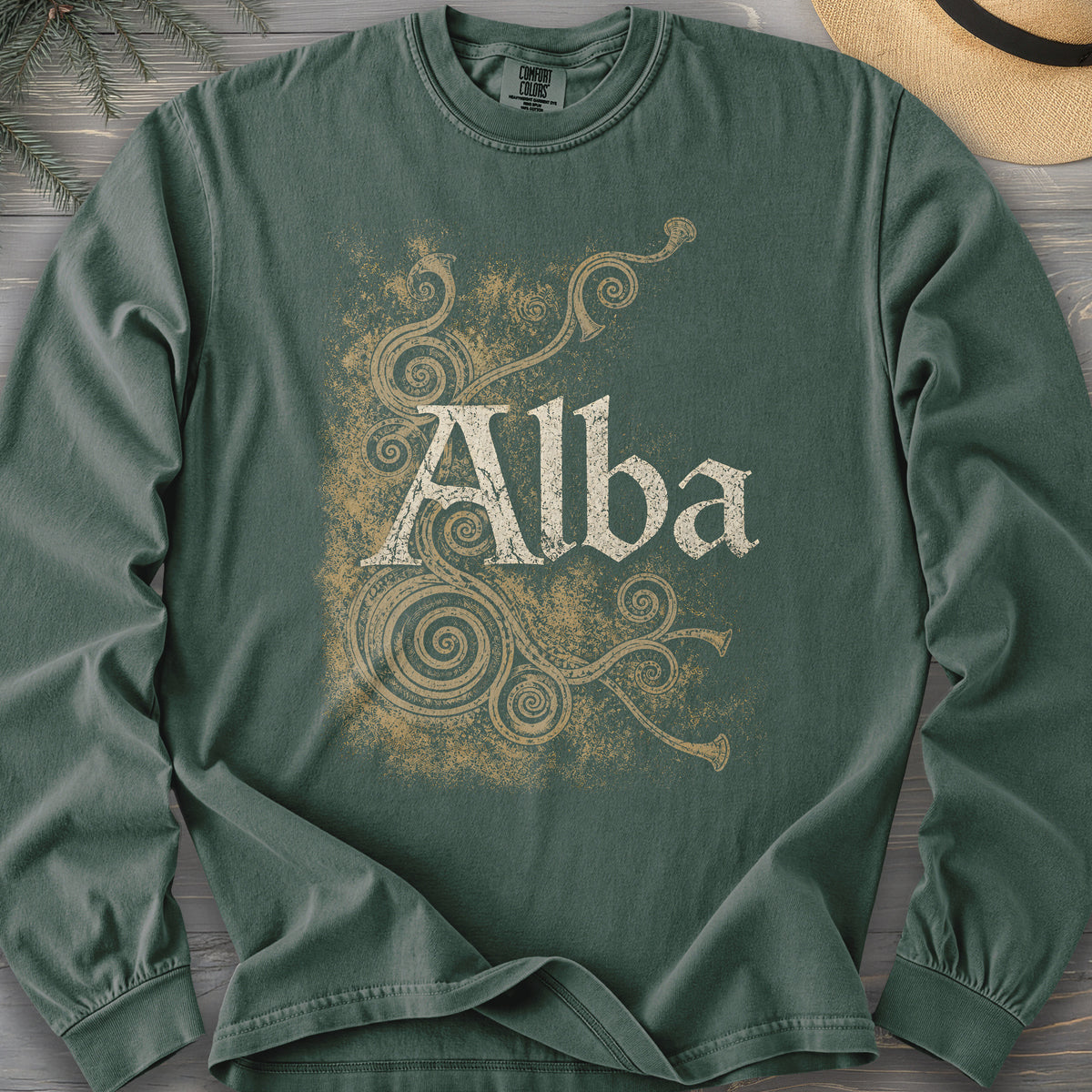 Alba Ancient Spirals Comfort Colors 6014 Long Sleeve