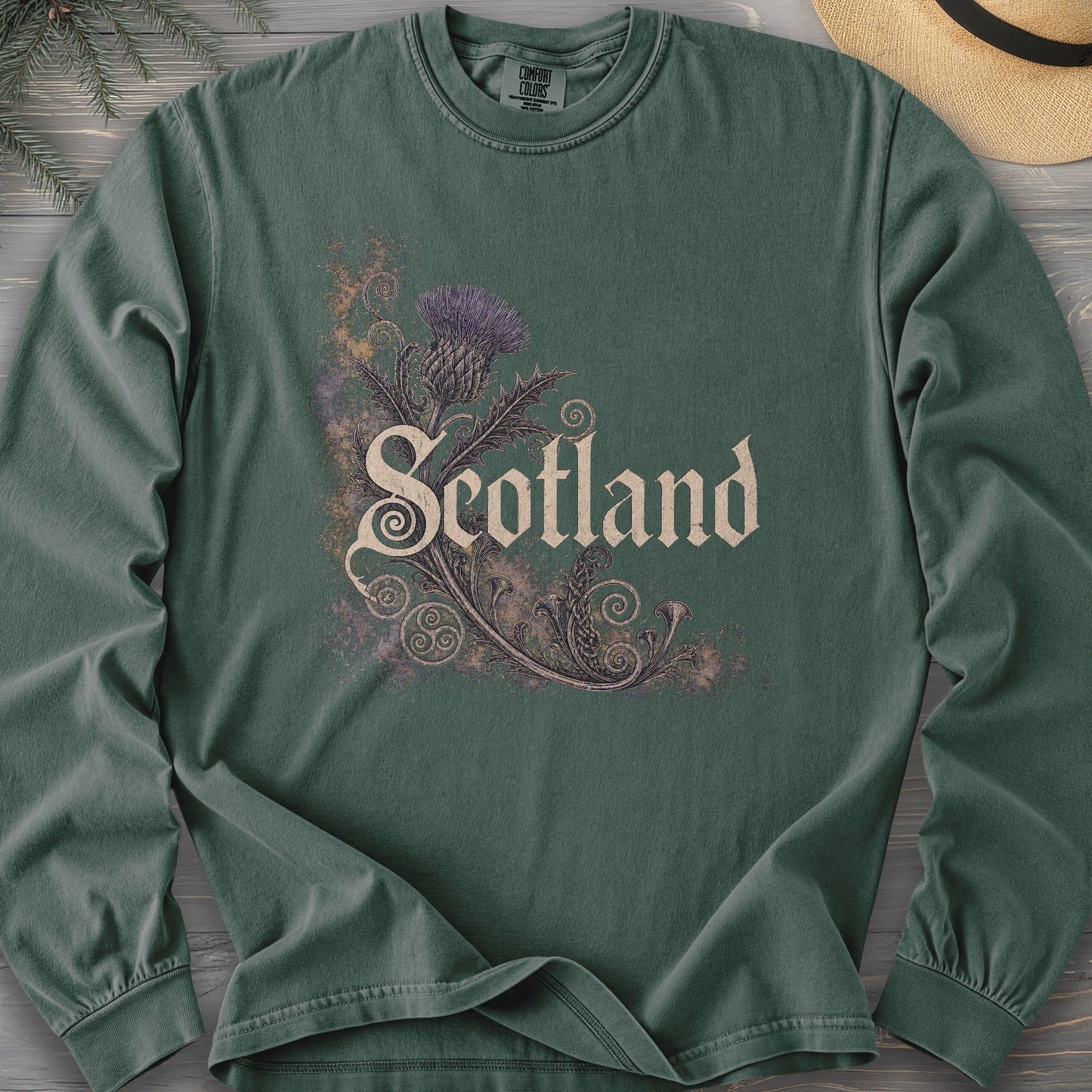 Scotland Ancient Symbols Comfort Colors 6014 Long Sleeve