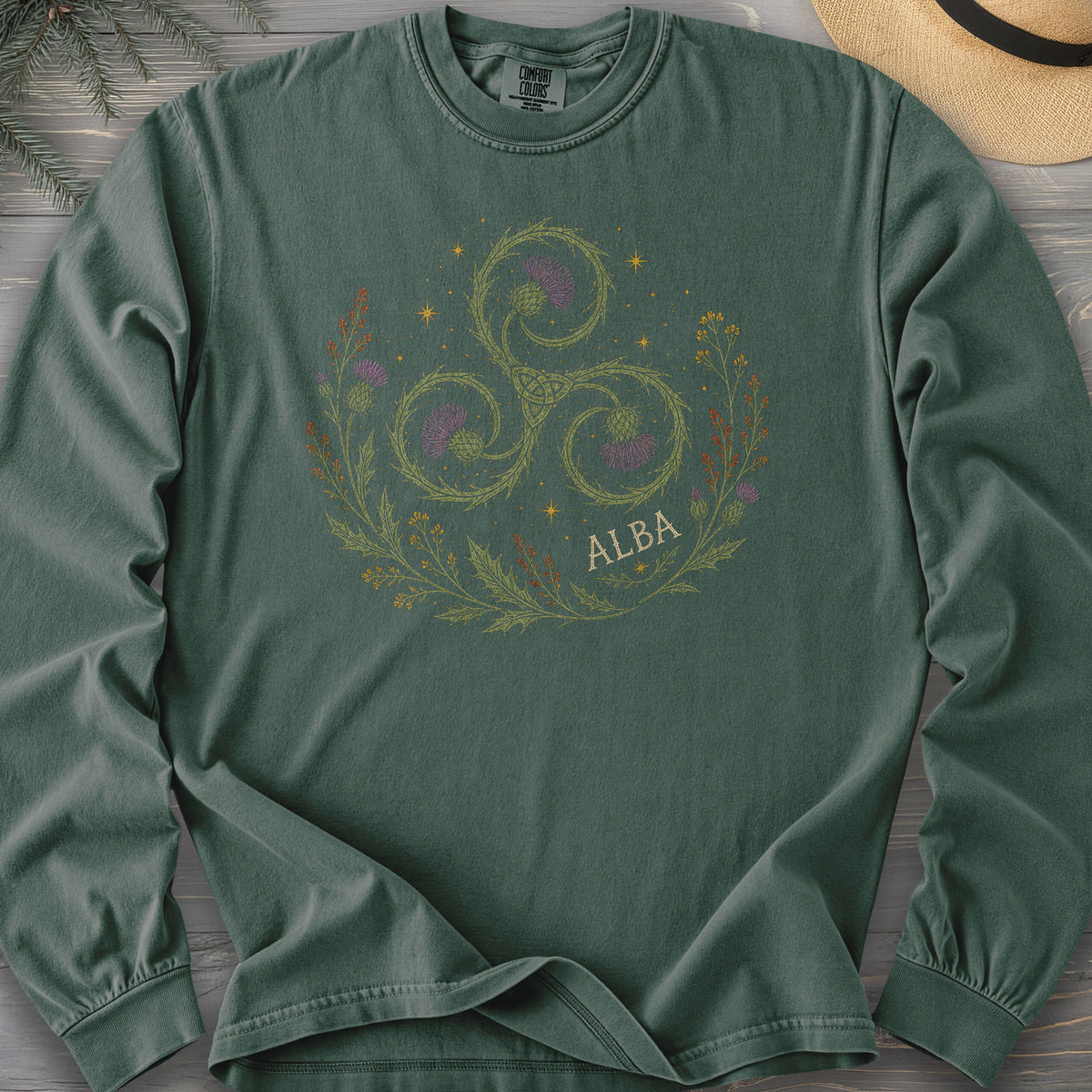 Alba Autumn Triskele Comfort Colors 6014 Long Sleeve