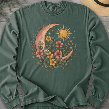 Shamrock Crescent Moon Comfort Colors 6014 Long Sleeve