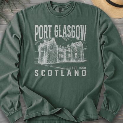 Port Glasgow Scotland Sketch Long Sleeve Shirt