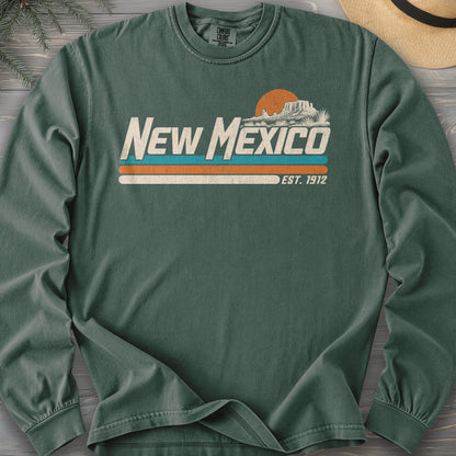 New Mexico Retro Stripe Comfort Colors 6014 Long Sleeve