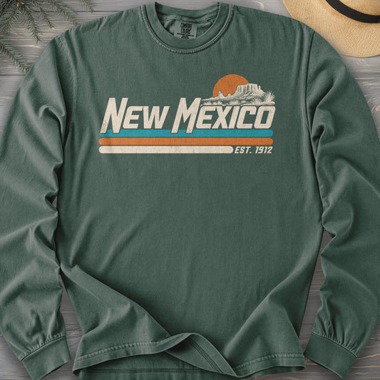 New Mexico Retro Stripe Long Sleeve Shirt