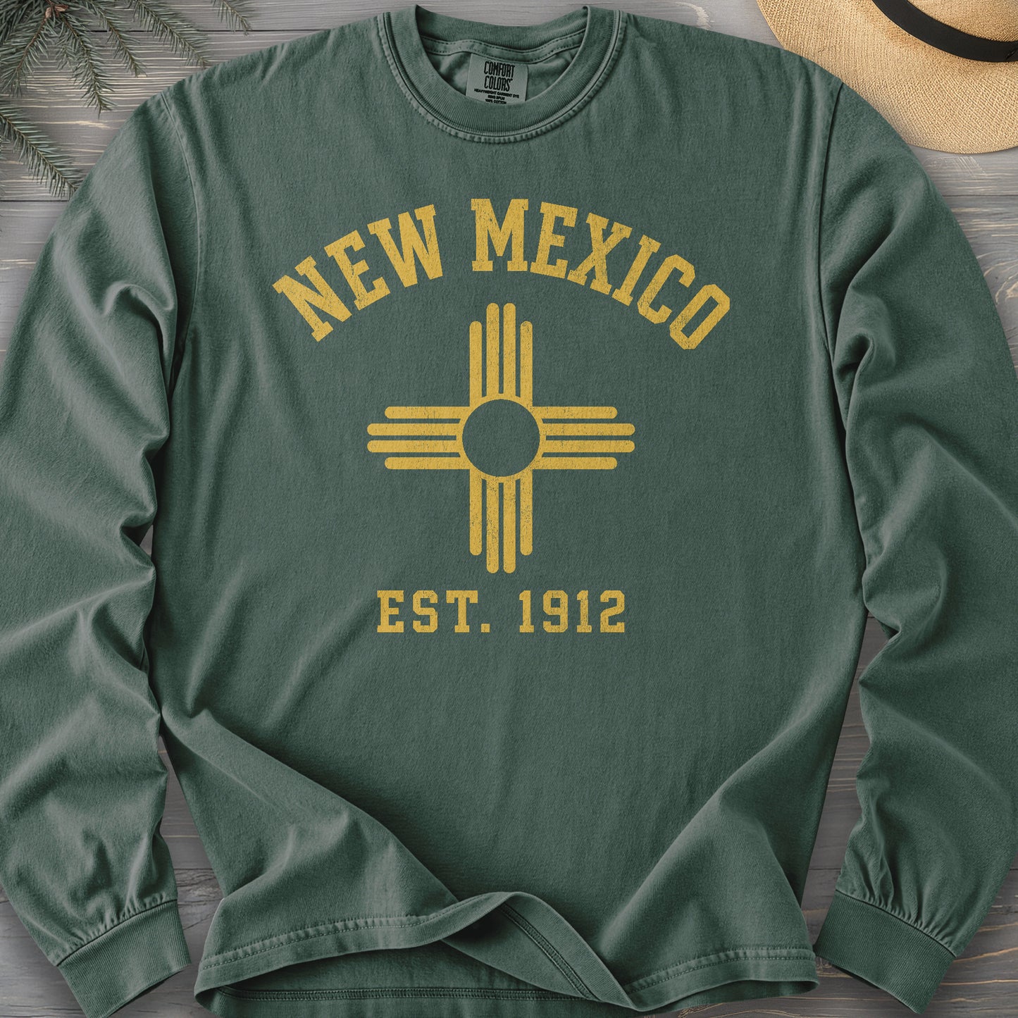 New Mexico Flag Comfort Colors 6014 Long Sleeve