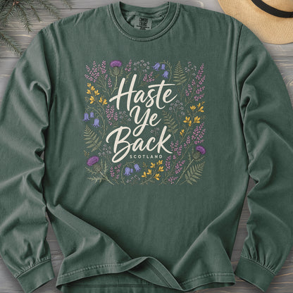 Haste Ye Back Scotland Comfort Colors 6014 Long Sleeve
