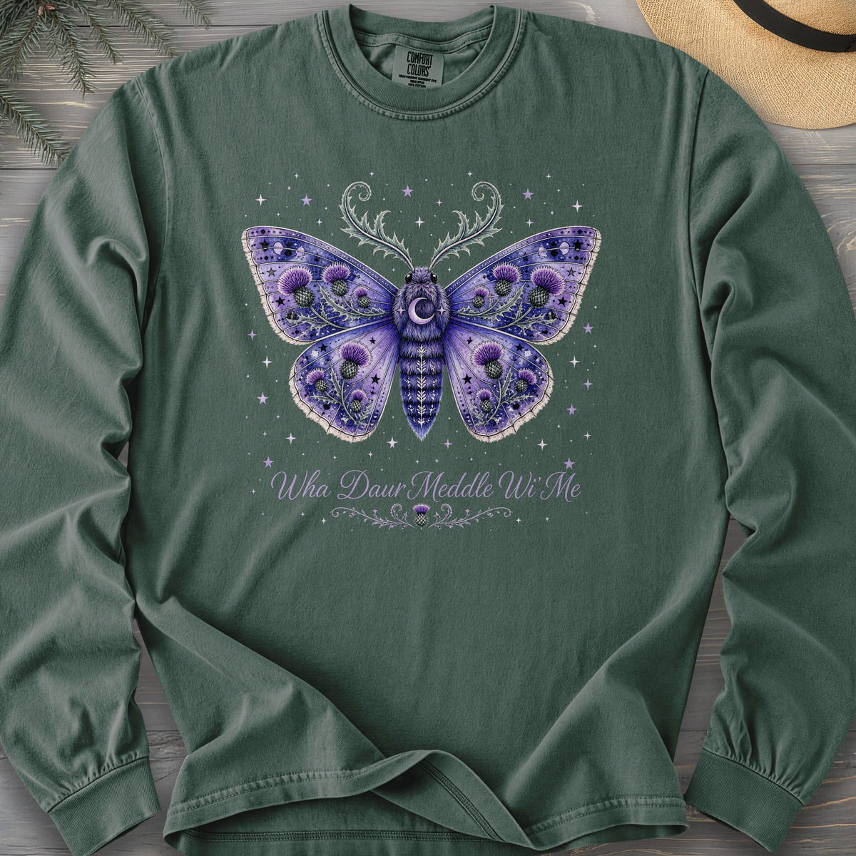 Wha Daur Meddle Wi' Me Comfort Colors 6014 Long Sleeve
