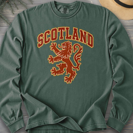 Red Vintage Rampant Lion Long Sleeve Shirt