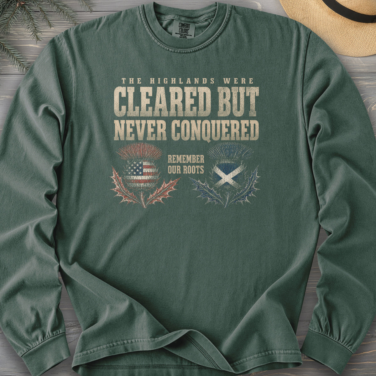 Highlands Were Cleared Comfort Colors 6014 Long Sleeve