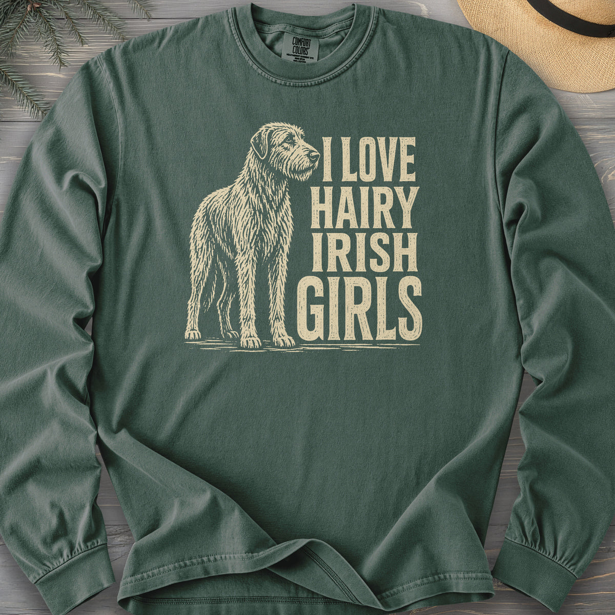 Irish Wolfhound Lover Comfort Colors 6014 Long Sleeve