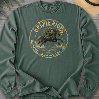 Kelpie Rides Badge Comfort Colors 6014 Long Sleeve