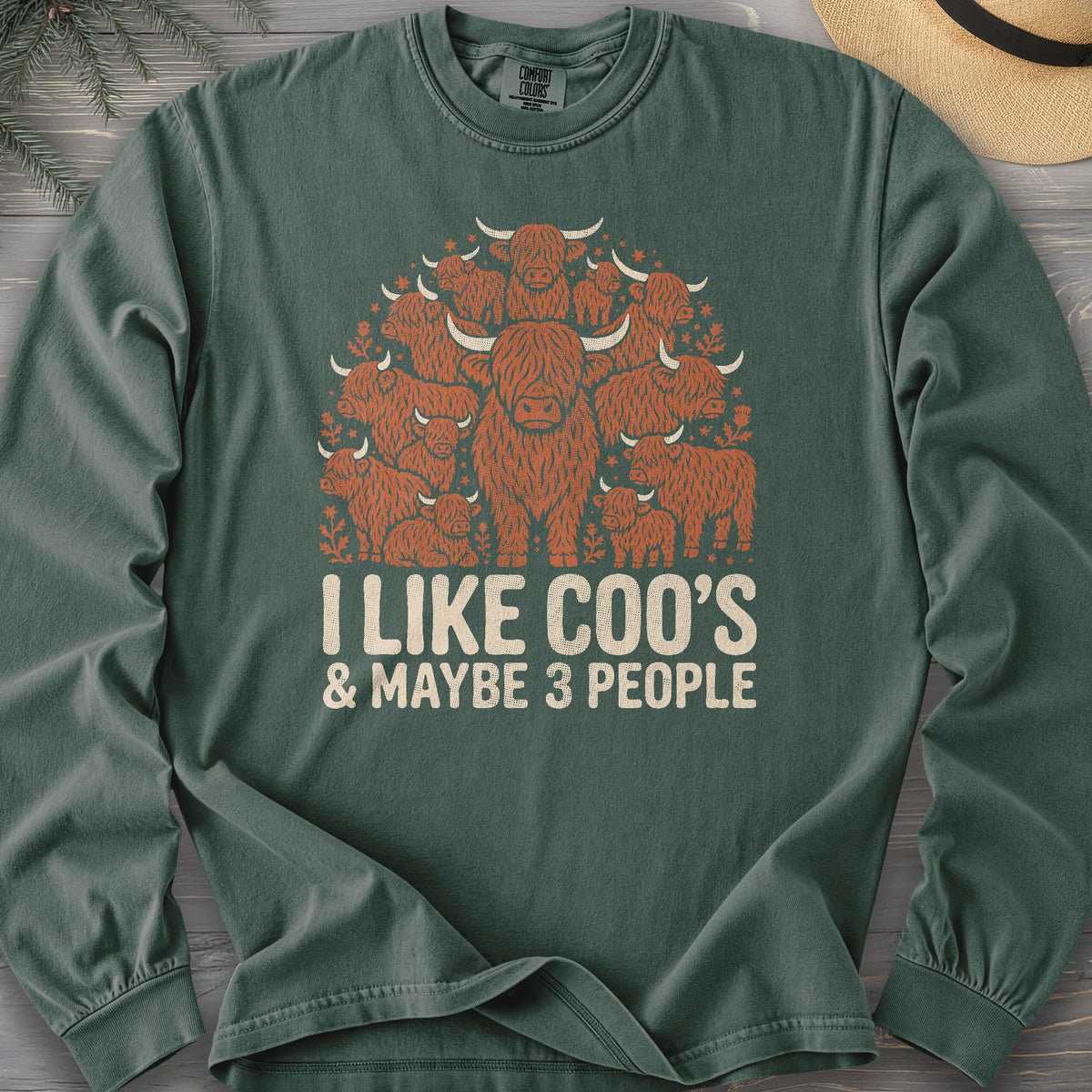 I Like Coos Comfort Colors 6014 Long Sleeve
