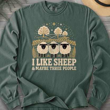 I Like Sheep Comfort Colors 6014 Long Sleeve