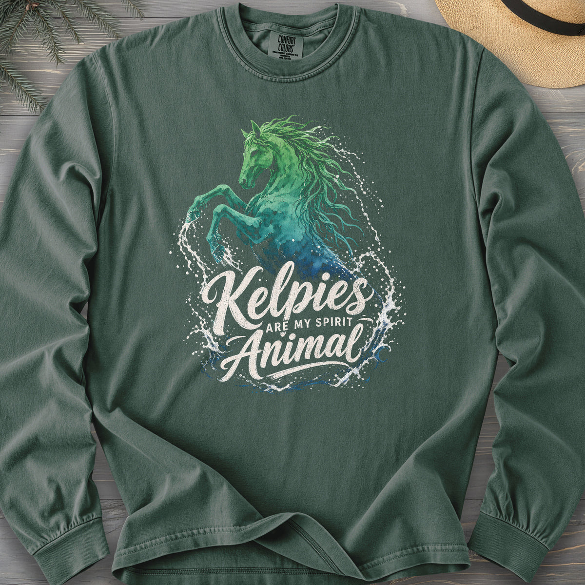 Kelpie Spirit Animal Comfort Colors 6014 Long Sleeve