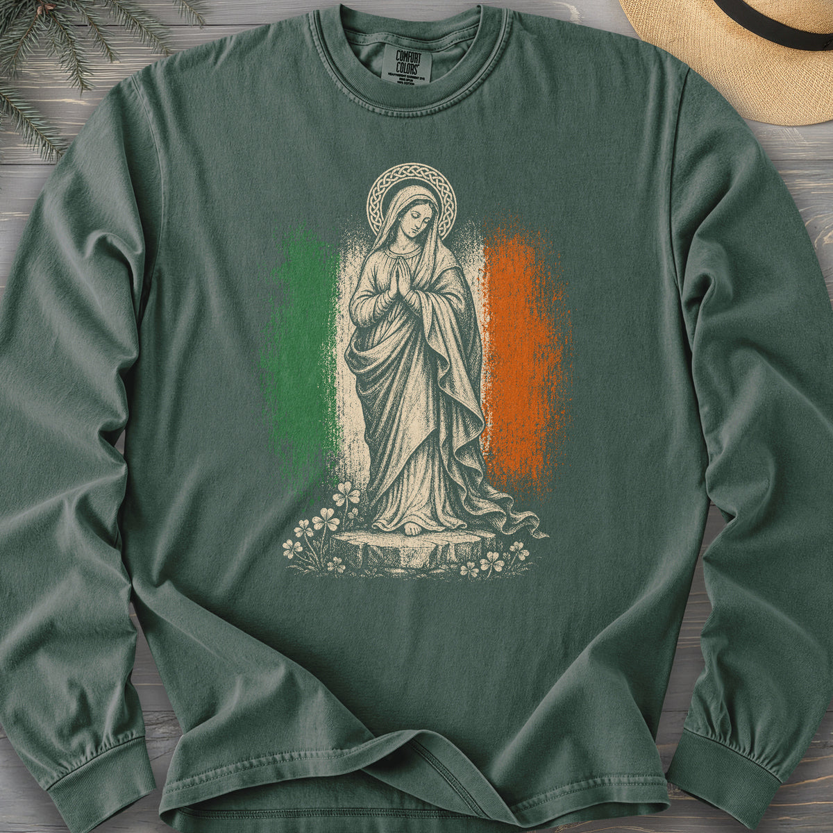 Our Lady Ireland Comfort Colors 6014 Long Sleeve